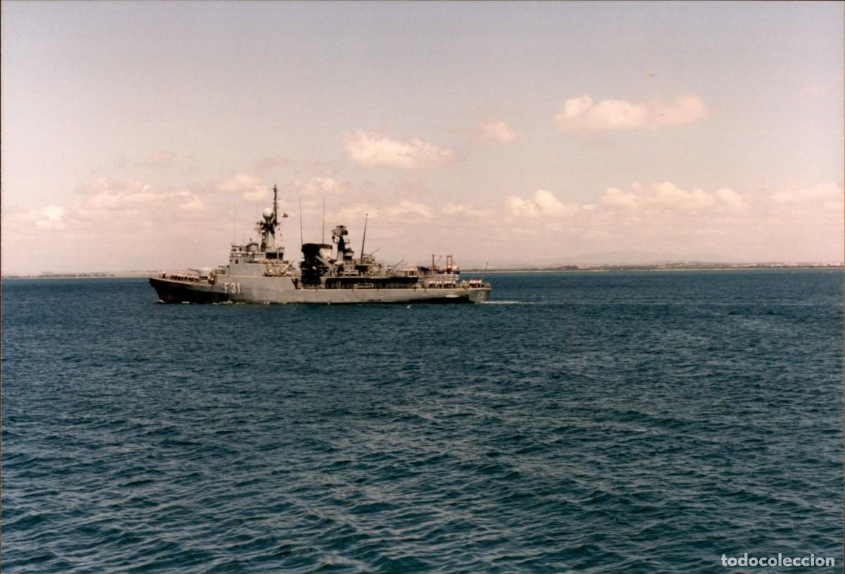 Militaria: F31 Fragata Descubierta - Maniobras de la Armada Espa&ntilde;ola de guerra en el Golfo de Cadiz - A&ntilde;os 80