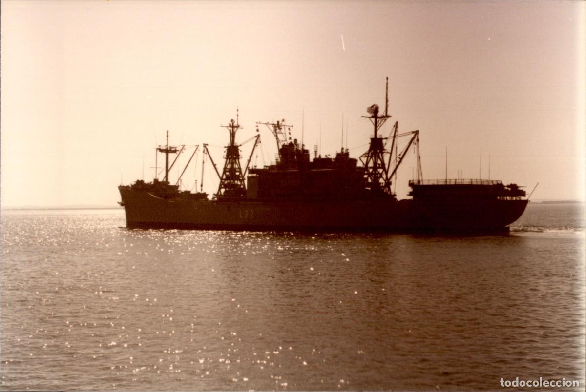 Militaria: L22 Buque transporte Galicia Maniobras de la Armada Espa&ntilde;ola de guerra en el Golfo de Cadiz A&ntilde;os 80