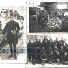 Militaria: (MI-240210)LOTE DE 3 FOTOGRAFIAS SOLDADOS AVIACION EPOCA ALFONSINA