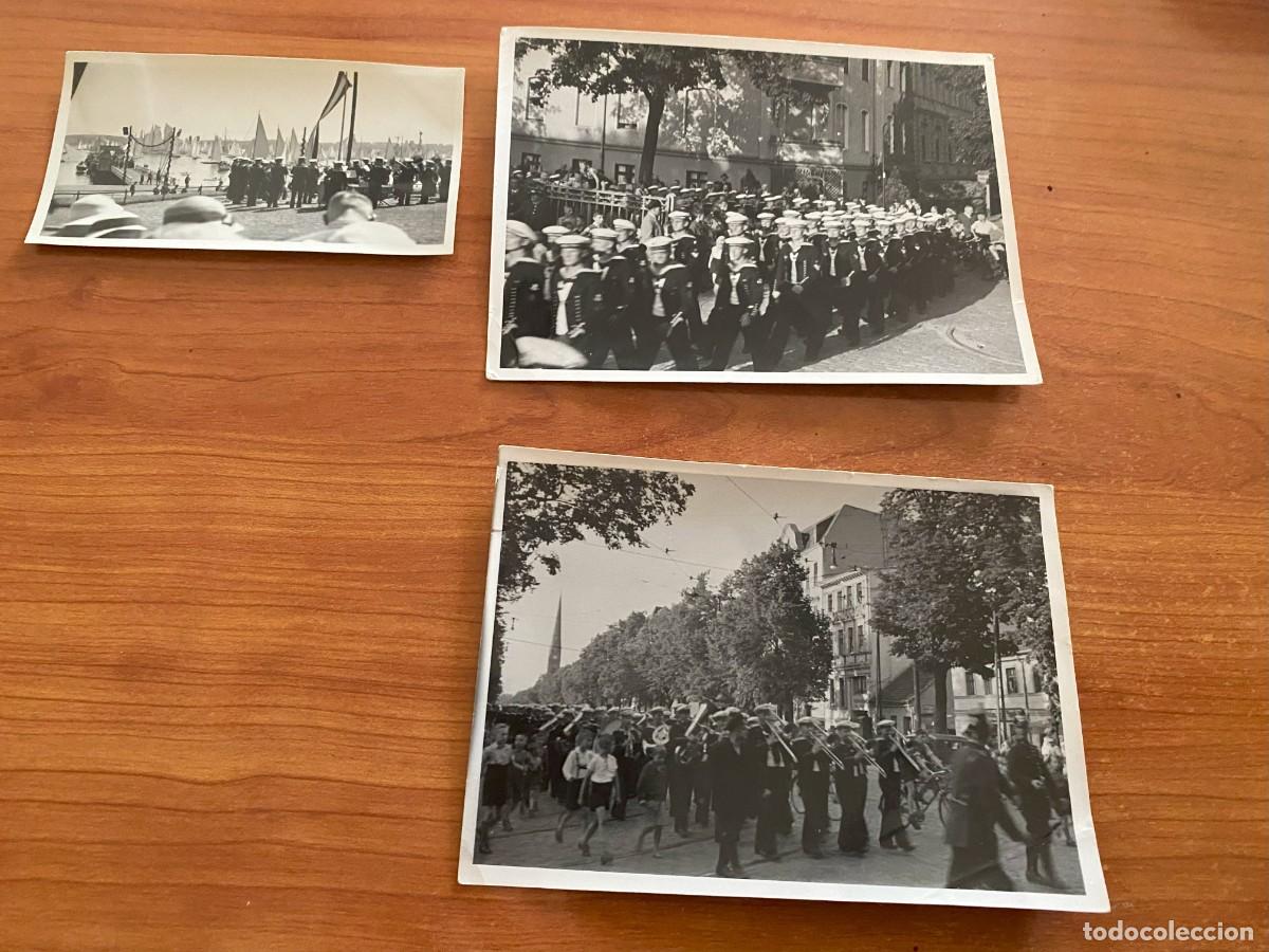 Militaria: Lote de 3 fotograf&iacute;as de la Kriegsmarine Segunda Guerra Mundial