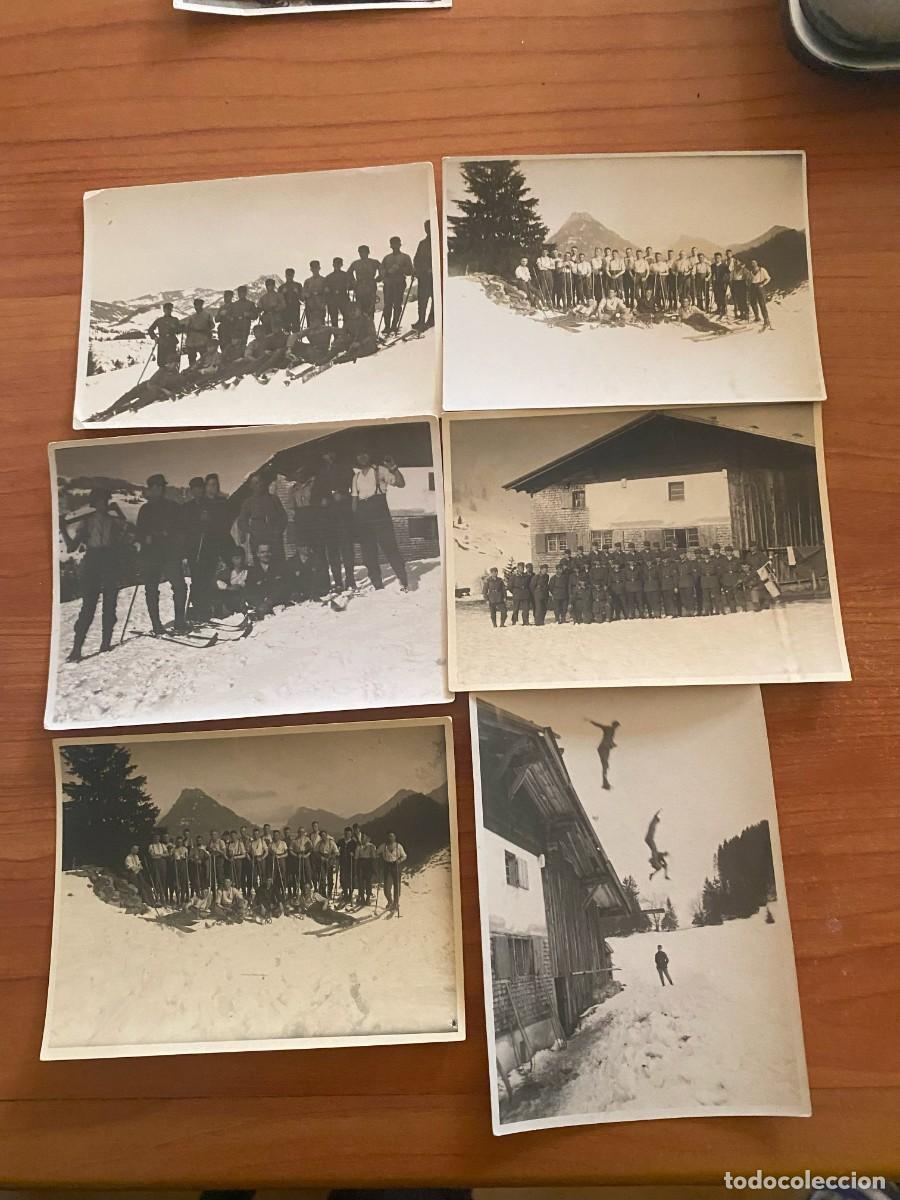 Militaria: Lote de seis fotograf&iacute;as de soldados alemanes en la nieve Segunda Guerra Mundial.