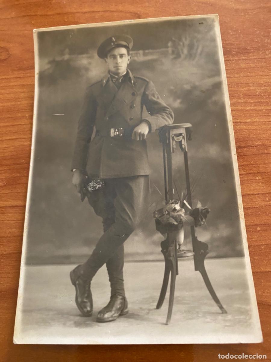 Military Antiques: Fotograf&iacute;a antigua de soldado espa&ntilde;ol de artiller&iacute;a.