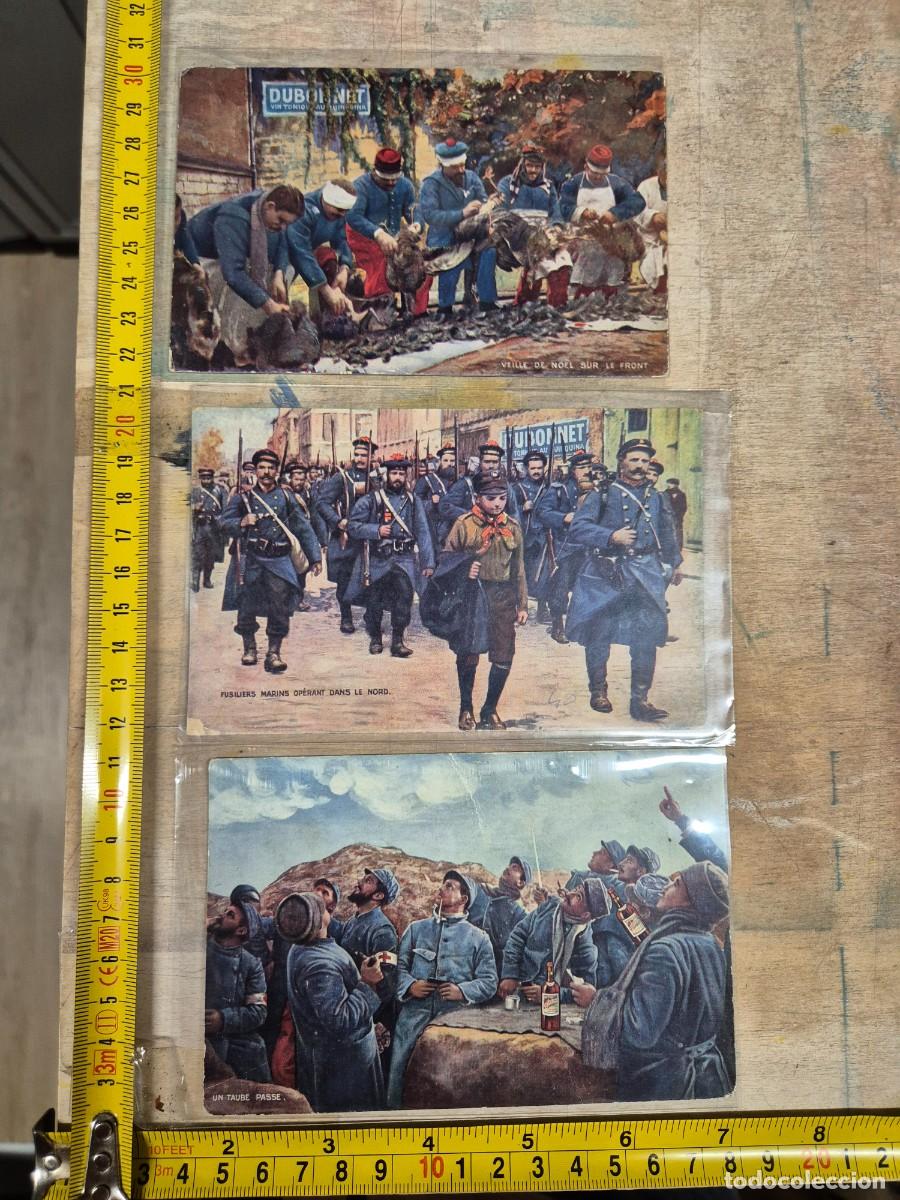 Militaria: Lote postales militares dubonnet