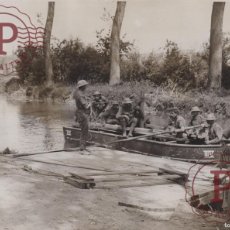 Militaria: TOMMIES ON A PONTOON 22*16CM BRITISH WESTERN FRONT GUERRE WW1
