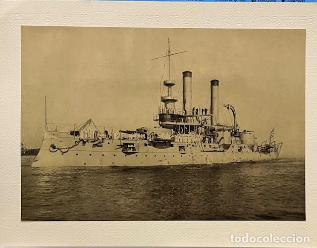 Military Antiques: FOTOGRAFIA DEL ACORAZADO IOWA NAVEGANDO, REPRODUCCION. DEL ARCHIVO DE JUAN PANDO