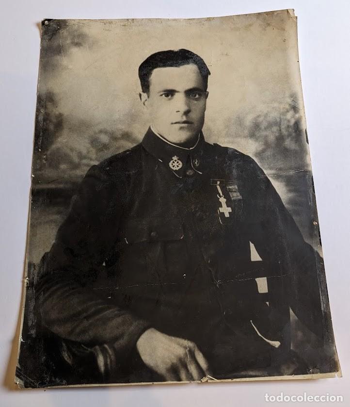 Militaria: MILITAR DE SANIDAD FOTOGRAFIA ANTIGUA GRANDE 30 X 40 cm