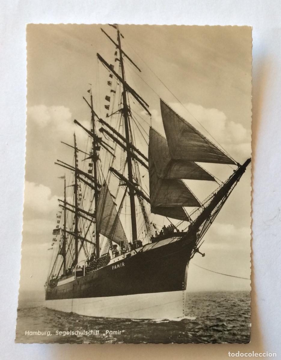 Military Antiques: POSTAL FOTOGR&Aacute;FICA BARCO BUQUE ESCUELA ALEM&Aacute;N SCHULSCHIFF PAMIR ALEMANIA