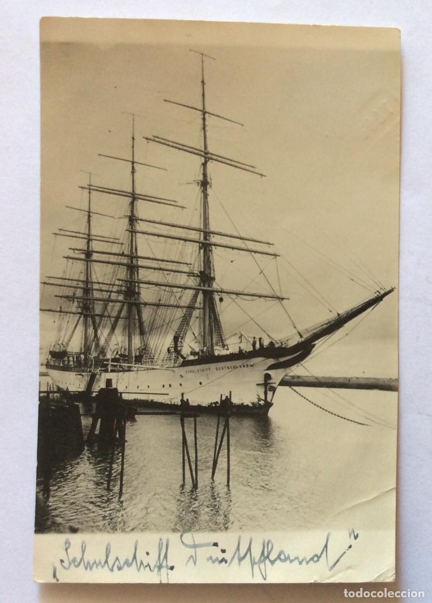 Military Antiques: POSTAL FOTOGR&Aacute;FICA BARCO BUQUE ESCUELA ALEM&Aacute;N SCHULSCHIFF DEUTSCHLAND ALEMANIA