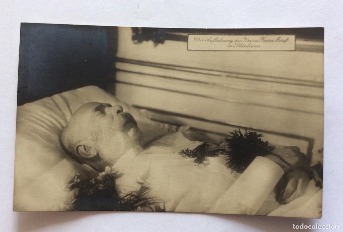 Militaria: POSTAL FOTOGR&Aacute;FICA CUERPO PRESENTE MUERTO KAISER FRANCISCO JOSE DE AUSTRIA ALEMANIA HUNGR&Iacute;A