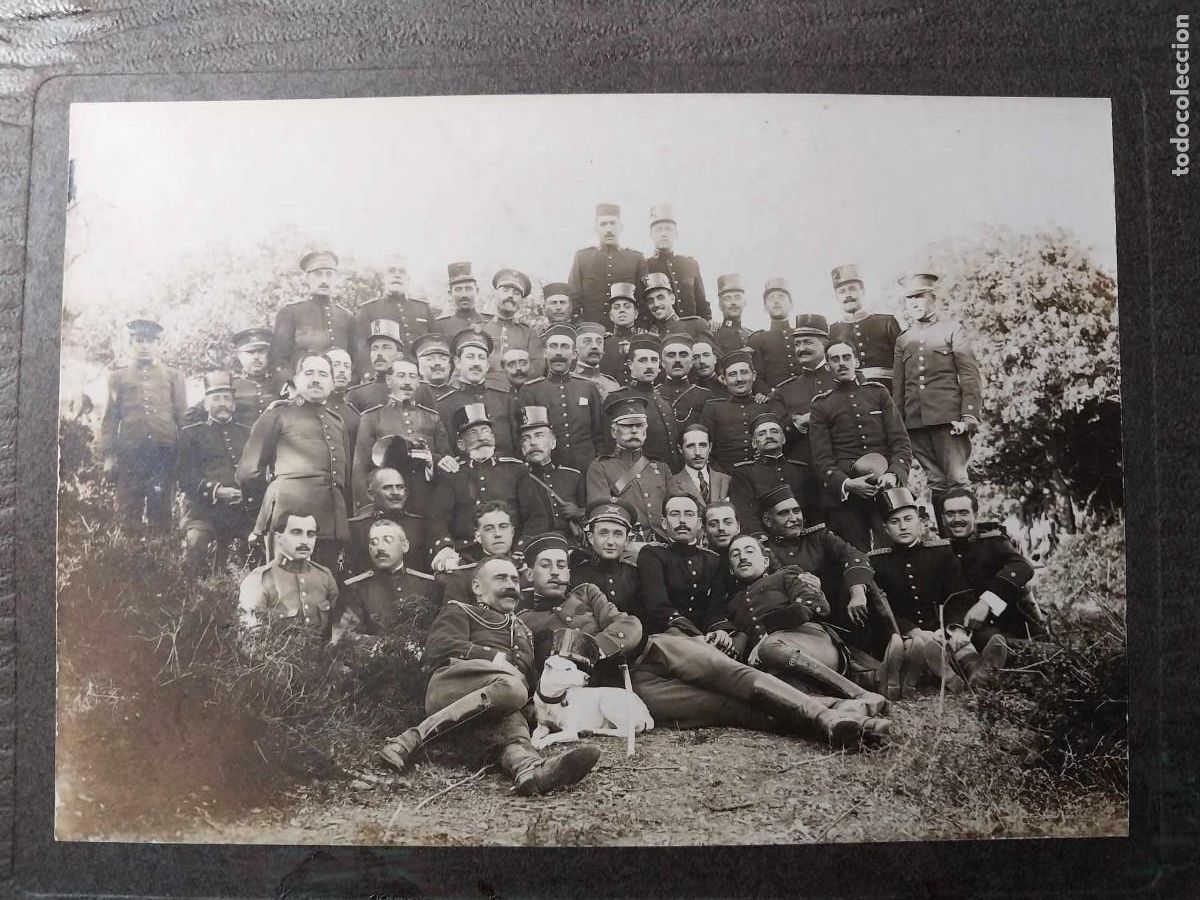 Militaria: Fotograf&iacute;a antigua de oficiales de infanter&iacute;a alfonsina espa&ntilde;ola, 1921