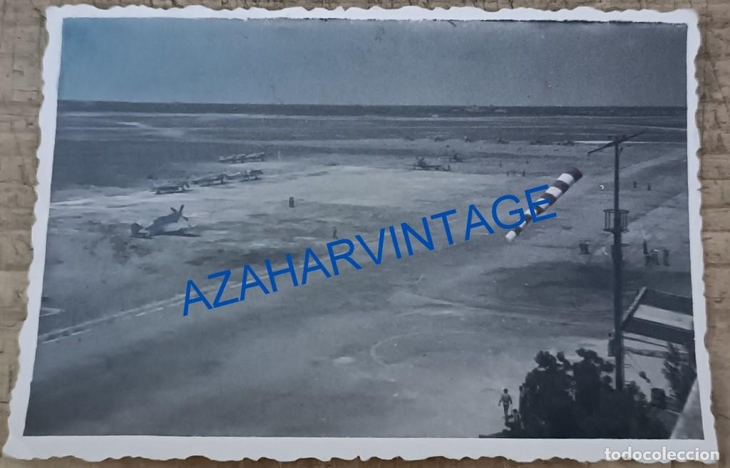 Militaria: AVIACION, ANTIGUA FOTOGRAFIA BASE AEREA, 88X60MM