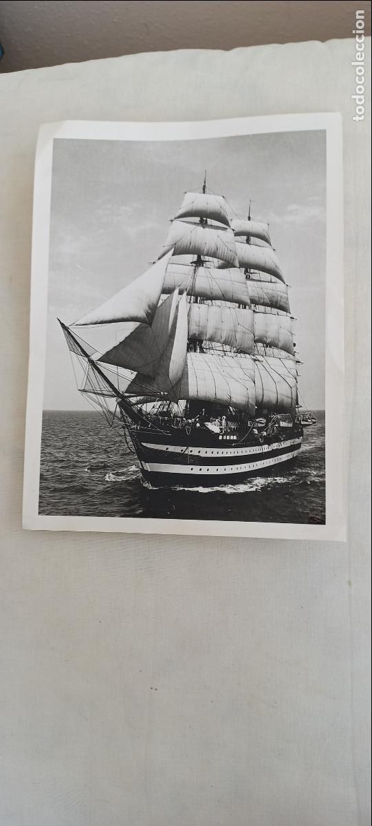 Military Antiques: FOTOGRAFIA BUQUE ESCUELA DE LA ARMADA ITALIANA AMERIGO BESPUCCI. BARCO. STATO MAGGIORE DELLA MARINA