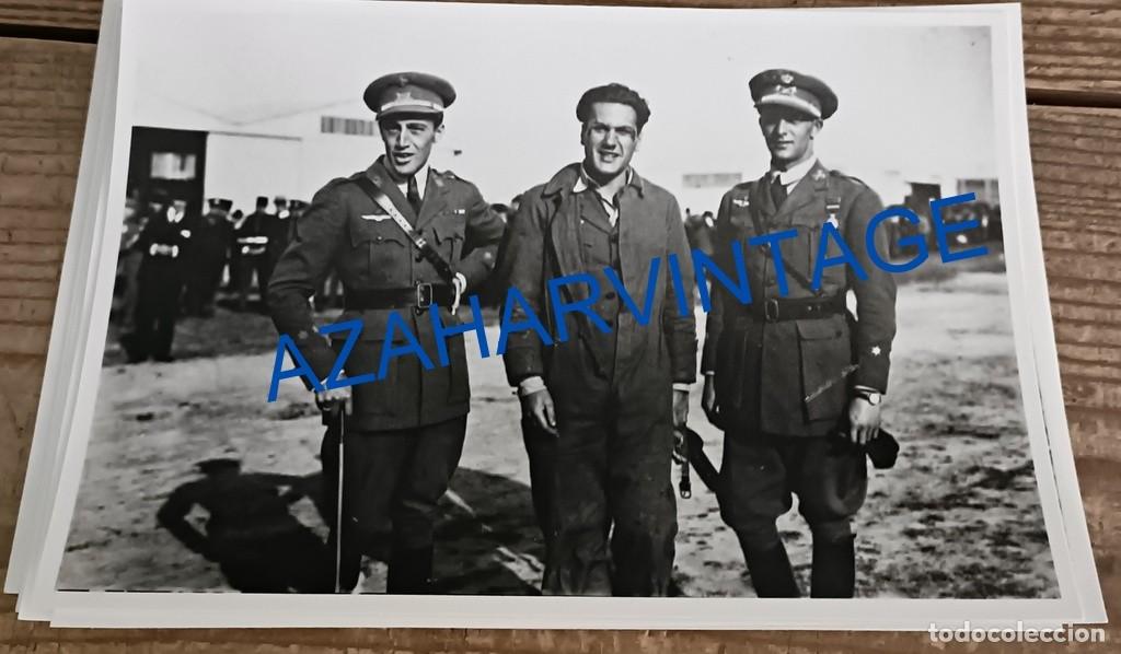 Militaria: AVIACION, ANTIGUA FOTOGRAFIA PILOTOS, SACADA DEL CLICHE ORIGINAL, 17X11 CMS