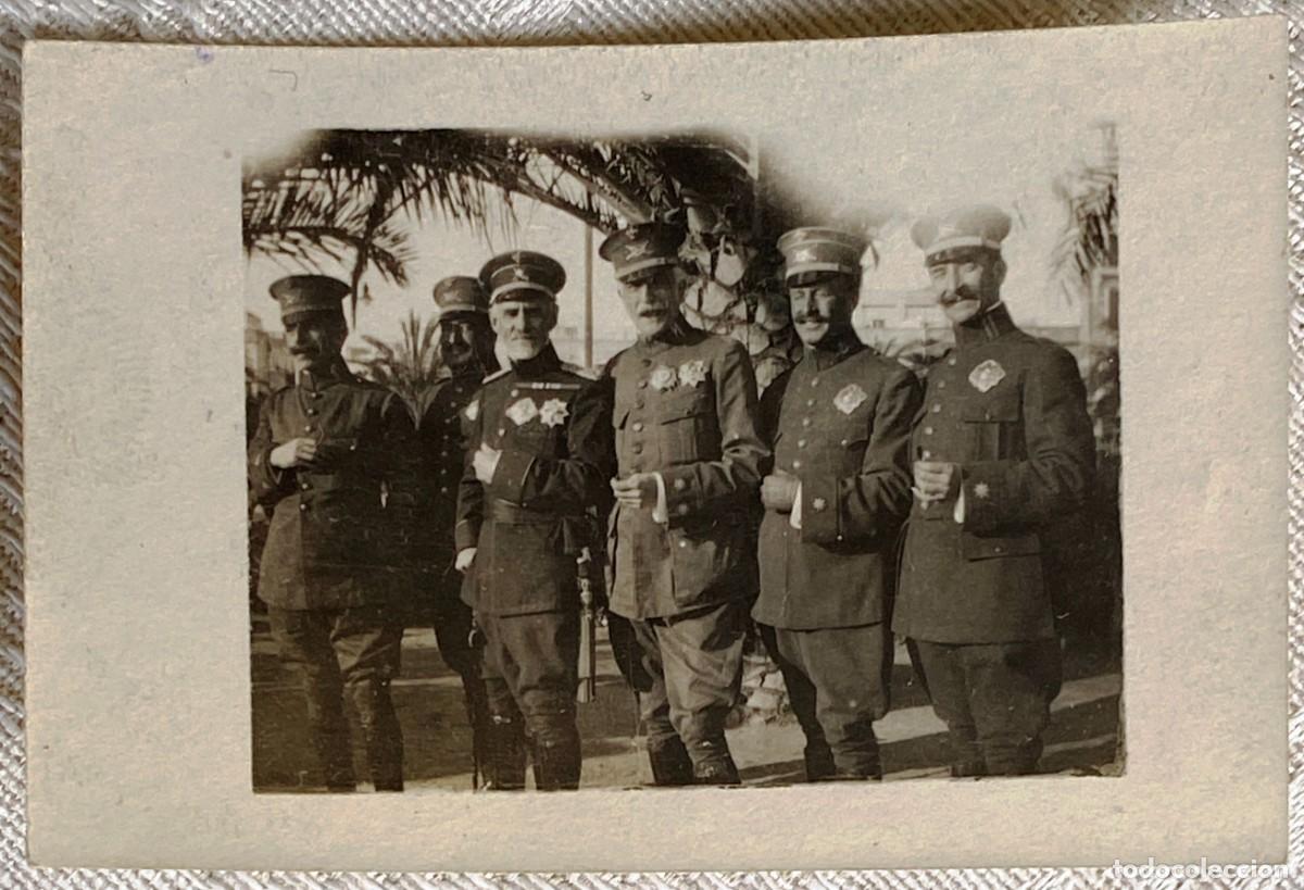 Military Antiques: ANTIGUA FOTOGRAFIA DE OFICIALES DE INFANTERIA EN MARRUECOS 1917 APROXIMADAMENTE, MIDE 7,3 X 4,8 CMS
