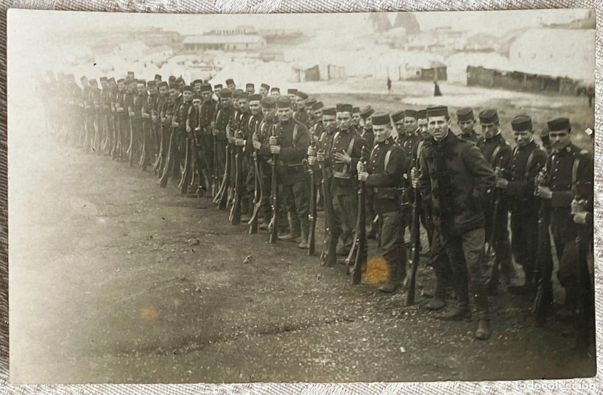 Military Antiques: ANTIGUA FOTOGRAFIA DE FORMACION MILITARES DE INFANTERIA, GUERRA DEL RIFF, MARRUECOS, A&Ntilde;OS 20, TAMA&Ntilde;