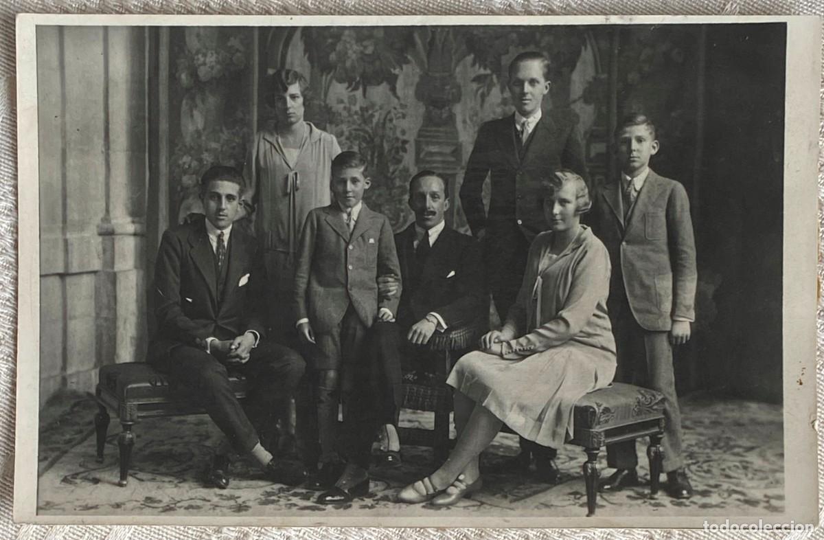 Militaria: ANTIGUA FOTOGRAFIA DE TODA LA FAMILIA REAL DEL REY ALFONSO XIII EXCEPCIONAL, ED. PALOMEQUE, TAMA&Ntilde;O P