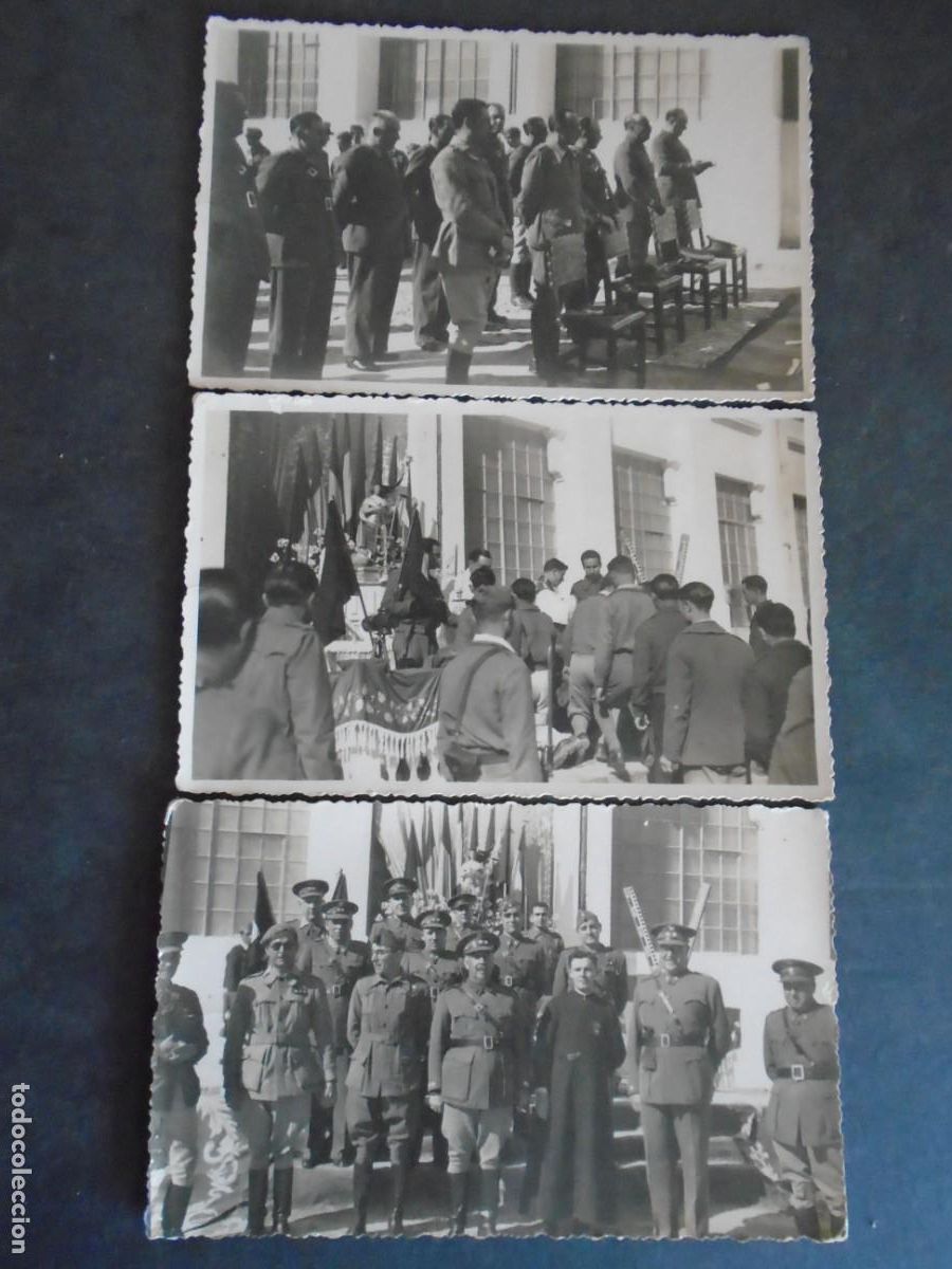 Militaria: (PS-75659)LOTE DE 3 POSTALES FOTOGRAFICAS DE MELILLA-ACTO CASTRENSE RELIGIOSO
