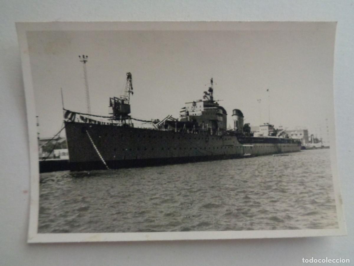 Militaria: MARINA DE GUERRA : FOTO DEL CRUCERO GALICIA . CADIZ , 1954