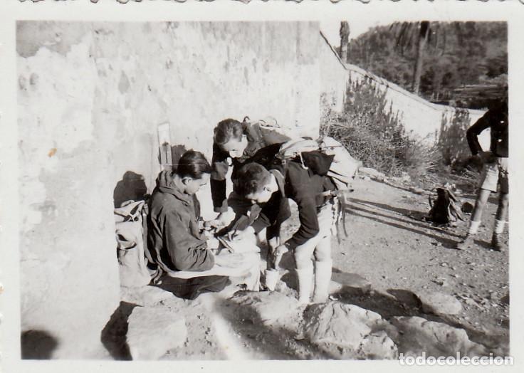 Militaria: Chicos leyendo un mapa. OJE Frente Juventudes Falange Campamento A&ntilde;os 50-60 h aa