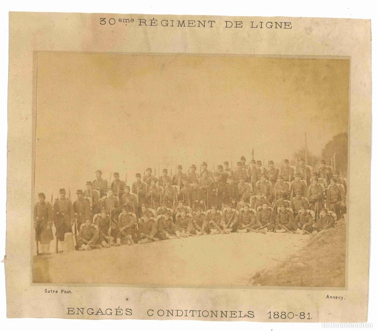 Militaria: Francia. 30eme R&eacute;giment de Ligne. 1880-81