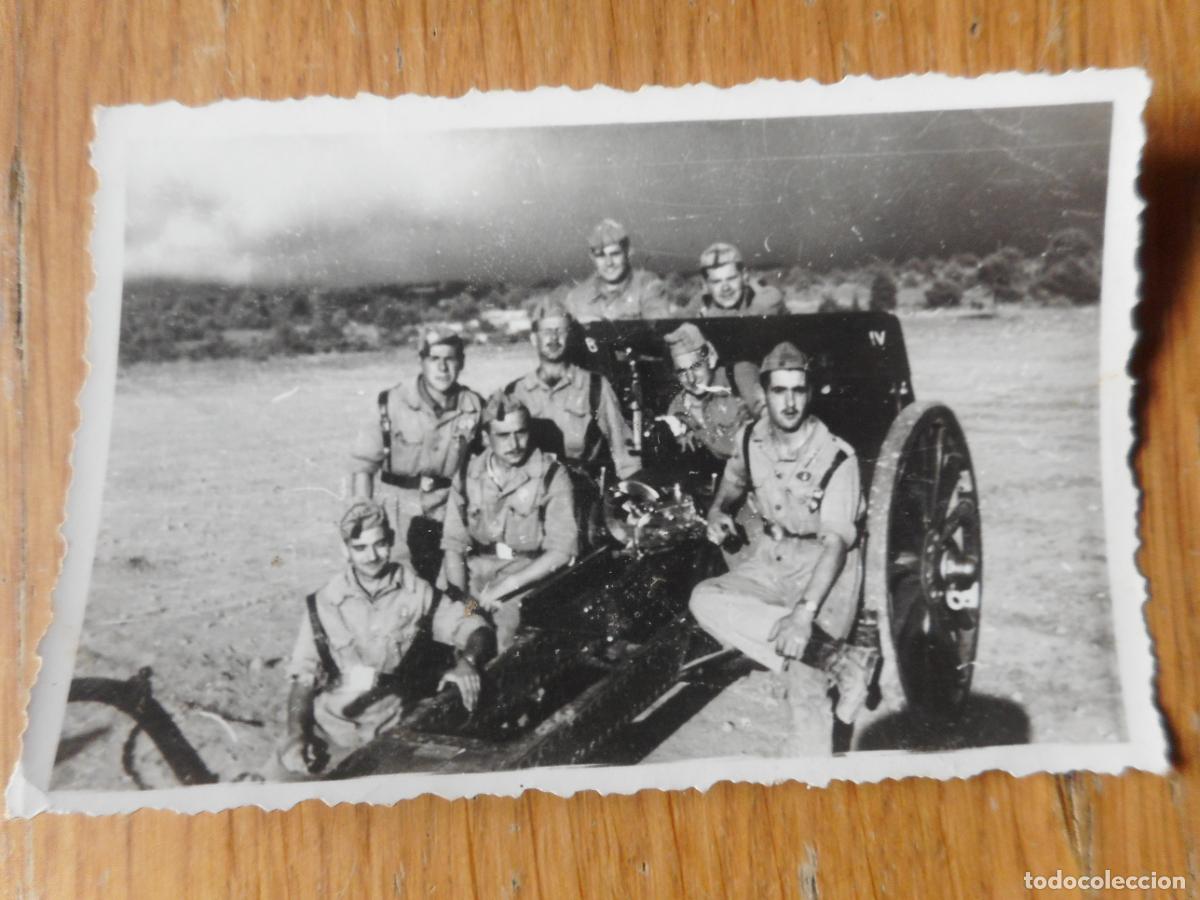 Militaria: ANTIGUA FOTOGRAFIA GRUPO DE MILITARES CON BATERIA