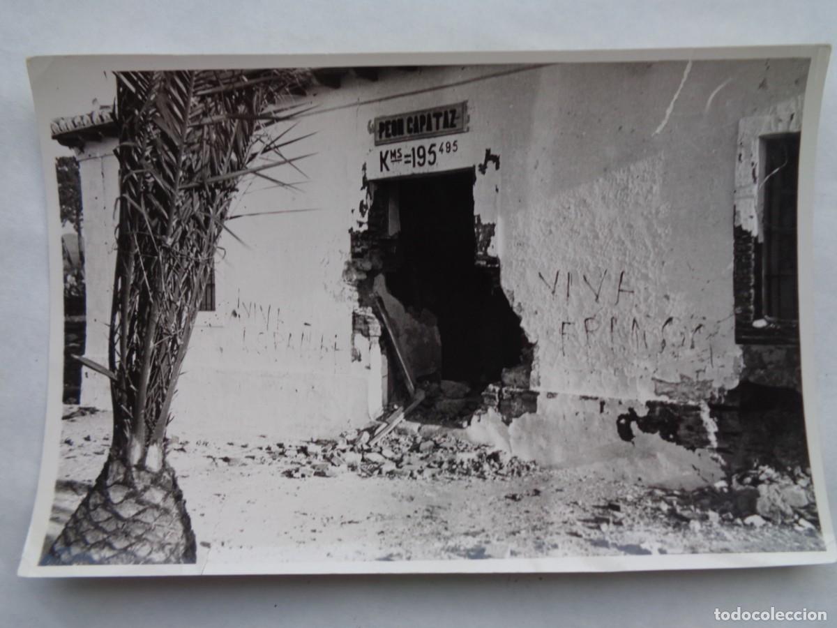 Militaria: GUERRA CIVIL - FRENTE SUR ( MALAGA ): FOTO CASA BOMBARDEADA MARBELLA. CU&Ntilde;O REPUBLICA. 11,5 X 17,5 CM