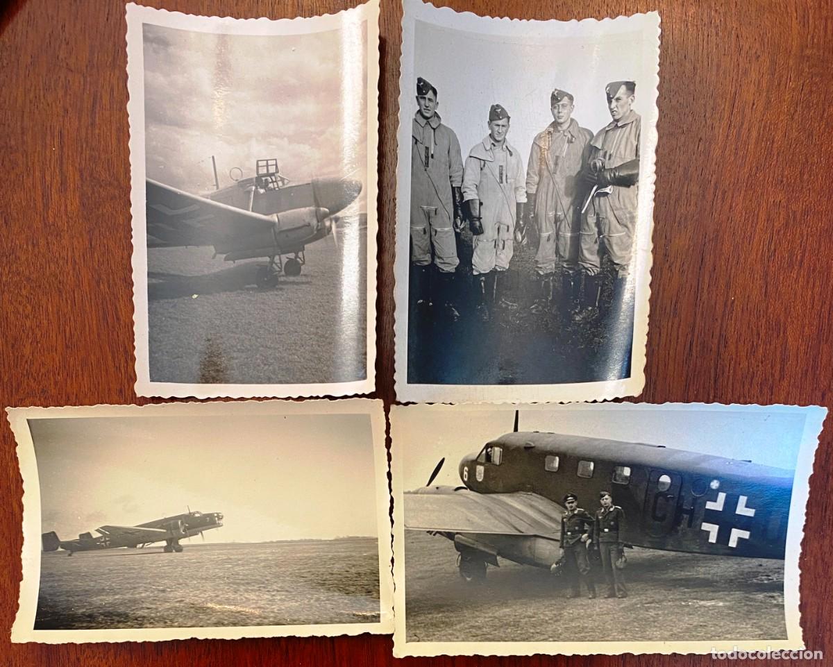 Militaria: ANTIGUO LOTE DE 4 FOTOGRAFIAS ALEMANAS DE La Luftwaffe Arma A&eacute;rea integrante de la Wehrmacht, II GUE
