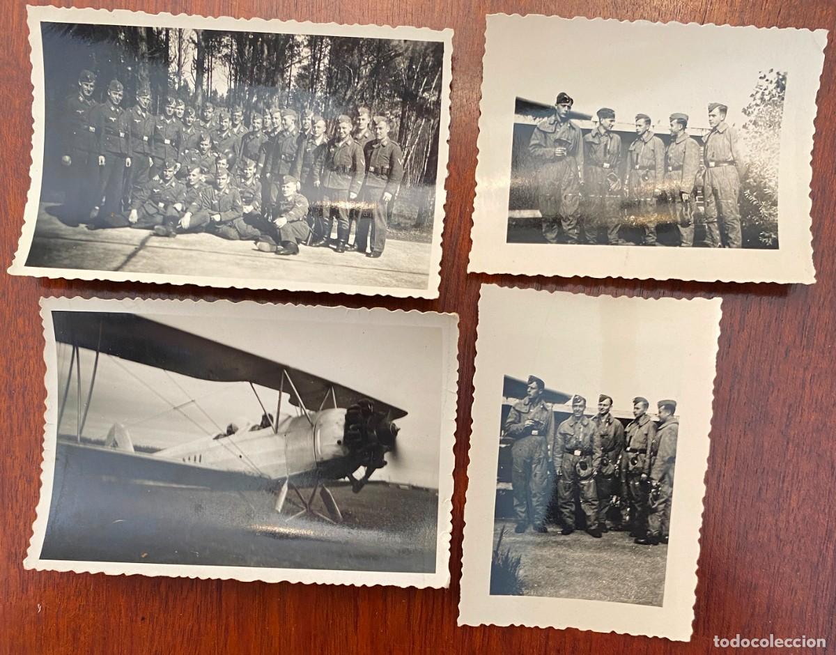 Militaria: ANTIGUO LOTE DE 4 FOTOGRAFIAS ALEMANAS DE La Luftwaffe Arma A&eacute;rea integrante de la Wehrmacht, II GUE