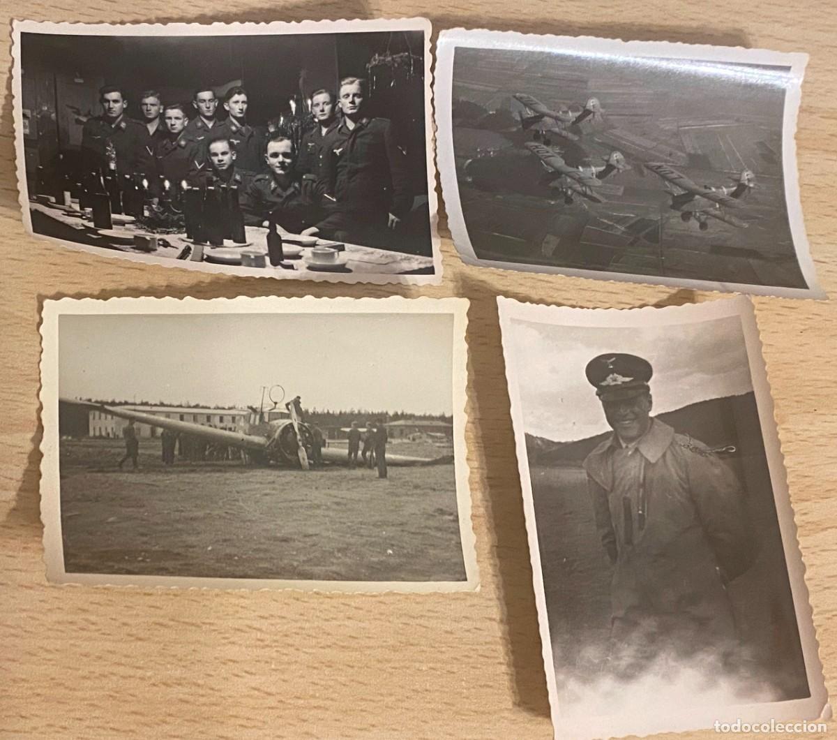 Militaria: ANTIGUO LOTE DE 4 FOTOGRAFIAS ALEMANAS DE La Luftwaffe Arma A&eacute;rea integrante de la Wehrmacht, II GUE
