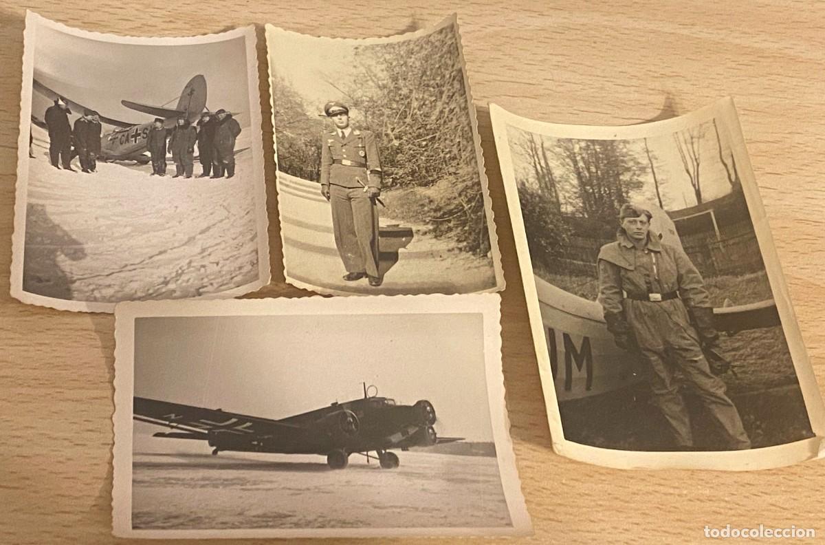Militaria: ANTIGUO LOTE DE 4 FOTOGRAFIAS ALEMANAS DE La Luftwaffe Arma A&eacute;rea integrante de la Wehrmacht, II GUE