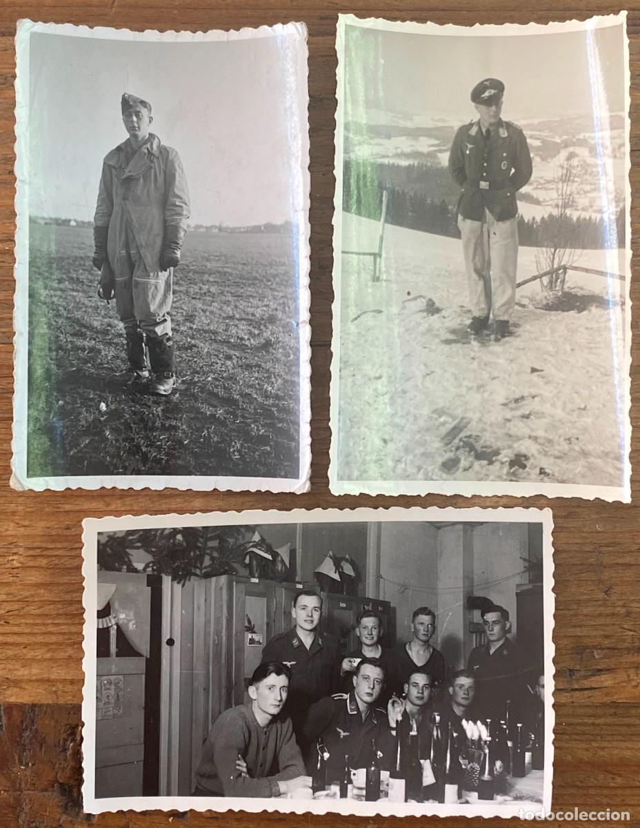 Militaria: ANTIGUO LOTE DE 3 FOTOGRAFIAS ALEMANAS DE La Luftwaffe Arma A&eacute;rea integrante de la Wehrmacht, II GUE