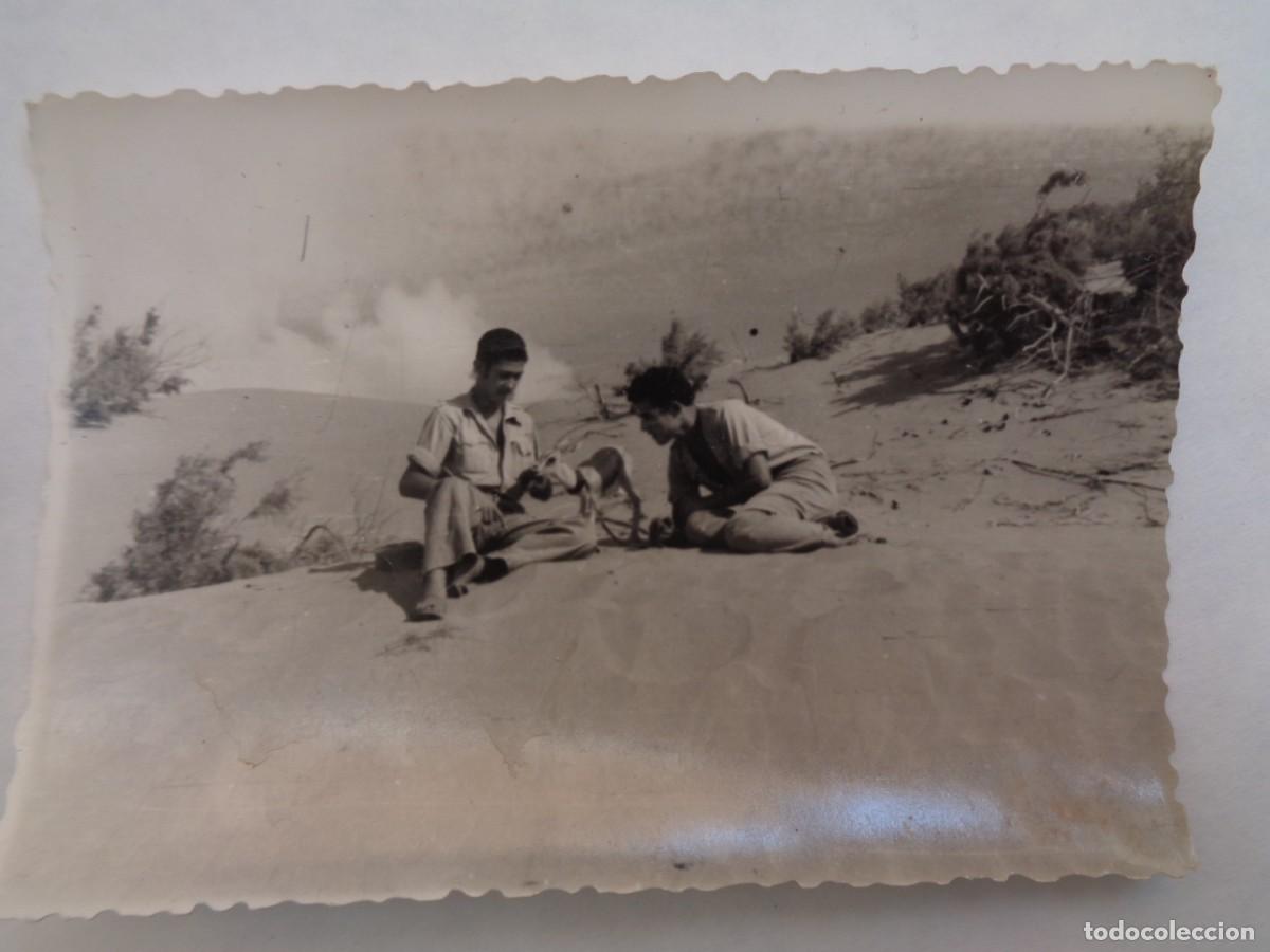 Militaria: LA LEGION : FOTO DE LEGIONARIOS CON UNA PEQUE&Ntilde;A GACELA EN EL SAHARA