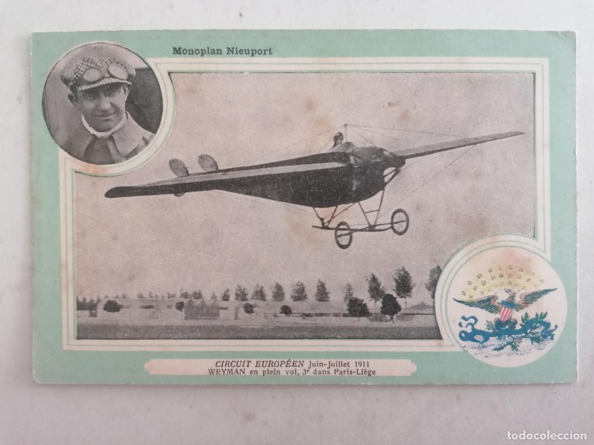 Militaria: POSTAL MILITAR, MONOPLAN NIEUPORT, CIRCUIT EUROPEEN JUNIO-JULIO 1911, MEDIDAS 13,5 X 9 CM