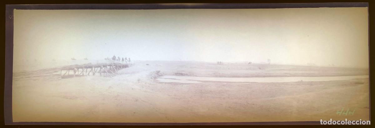 Militaria: Historica fotograf&iacute;a en negativo de la guerra ruso-japonesa 1904 1905, Manchuria, antigua y original