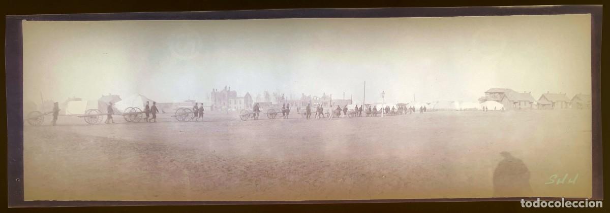 Militaria: Historica fotograf&iacute;a en negativo de la guerra ruso-japonesa 1904 1905, Manchuria, antigua y original