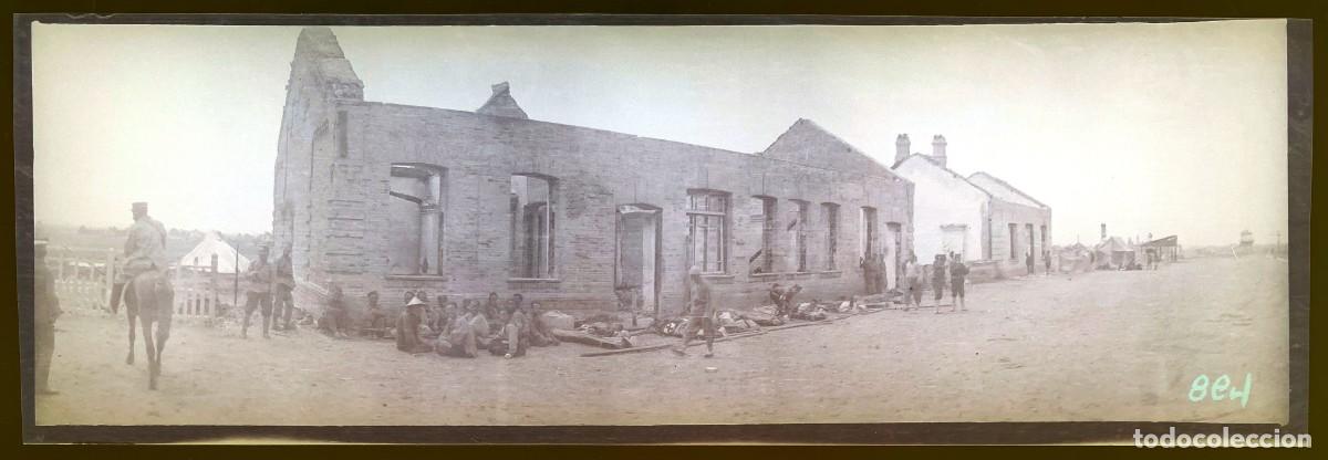 Militaria: Historica fotograf&iacute;a en negativo de la guerra ruso-japonesa 1904 1905, Manchuria, antigua y original
