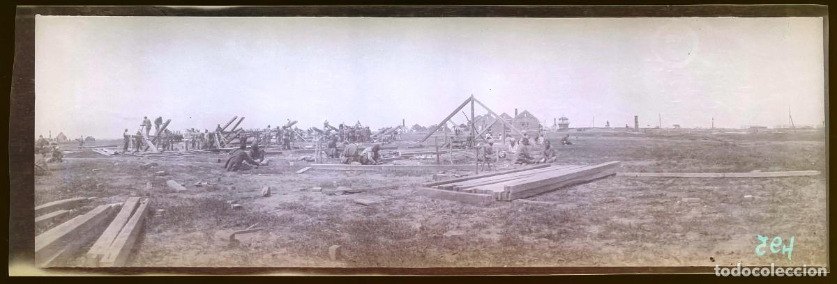 Militaria: Historica fotograf&iacute;a en negativo de la guerra ruso-japonesa 1904 1905, Manchuria, antigua y original