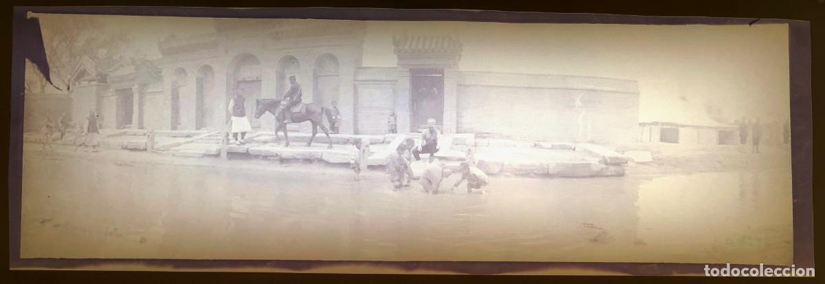Militaria: Historica fotograf&iacute;a en negativo de la guerra ruso-japonesa 1904 1905, Manchuria, antigua y original