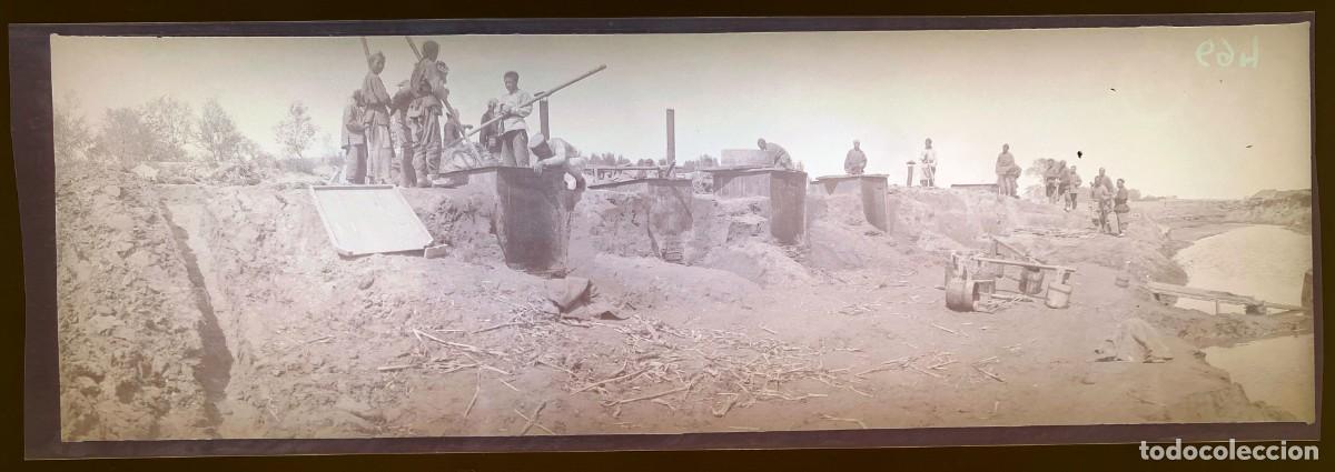 Militaria: Historica fotograf&iacute;a en negativo de la guerra ruso-japonesa 1904 1905, Manchuria, antigua y original