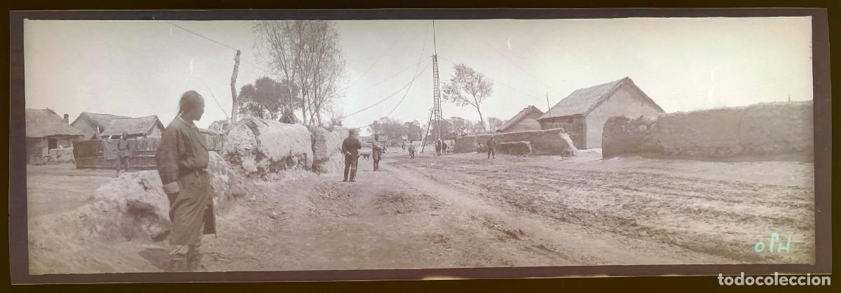 Militaria: Historica fotograf&iacute;a en negativo de la guerra ruso-japonesa 1904 1905, Manchuria, antigua y original