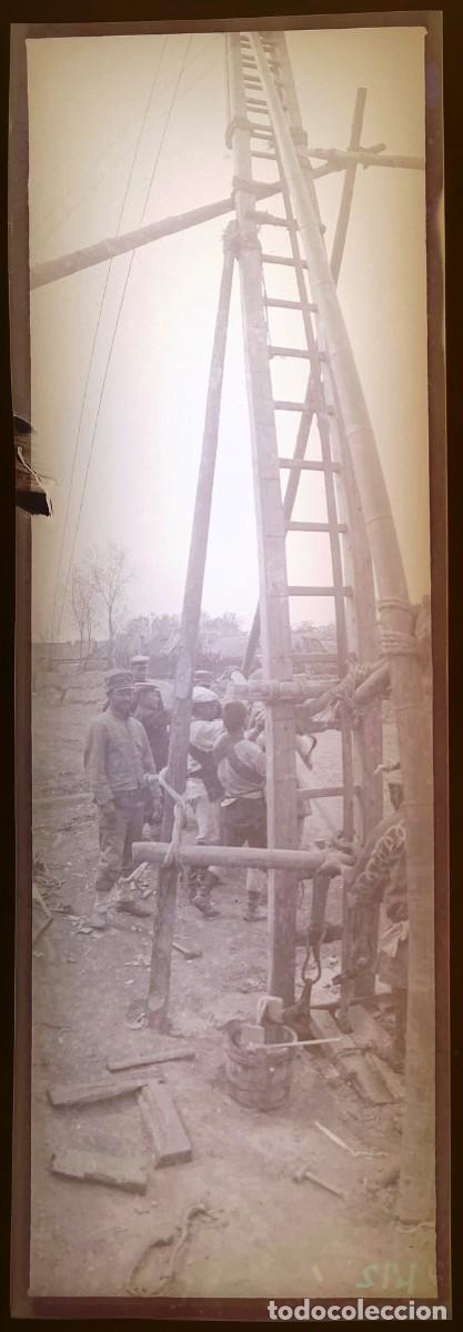Militaria: Historica fotograf&iacute;a en negativo de la guerra ruso-japonesa 1904 1905, Manchuria, antigua y original