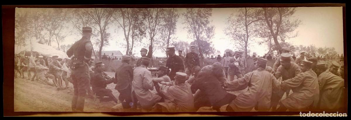 Militaria: Historica fotograf&iacute;a en negativo de la guerra ruso-japonesa 1904 1905, Manchuria, antigua y original