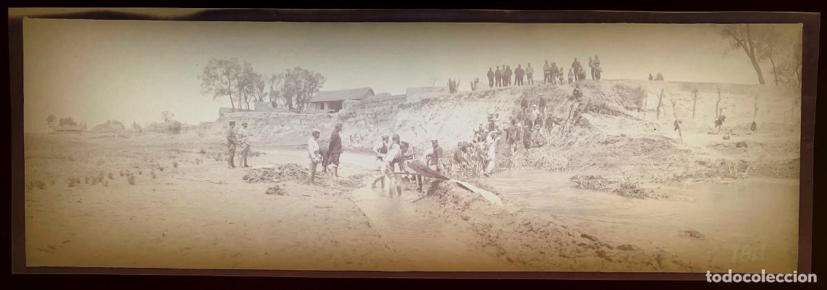 Militaria: Historica fotograf&iacute;a en negativo de la guerra ruso-japonesa 1904 1905, Manchuria, antigua y original