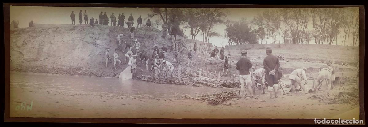 Militaria: Historica fotograf&iacute;a en negativo de la guerra ruso-japonesa 1904 1905, Manchuria, antigua y original