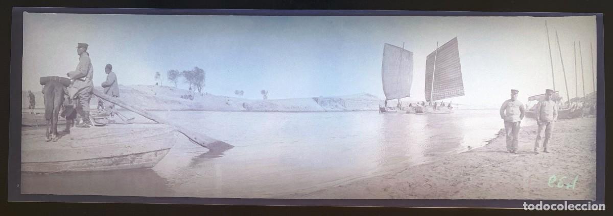 Militaria: Historica fotograf&iacute;a en negativo de la guerra ruso-japonesa 1904 1905, Manchuria, antigua y original