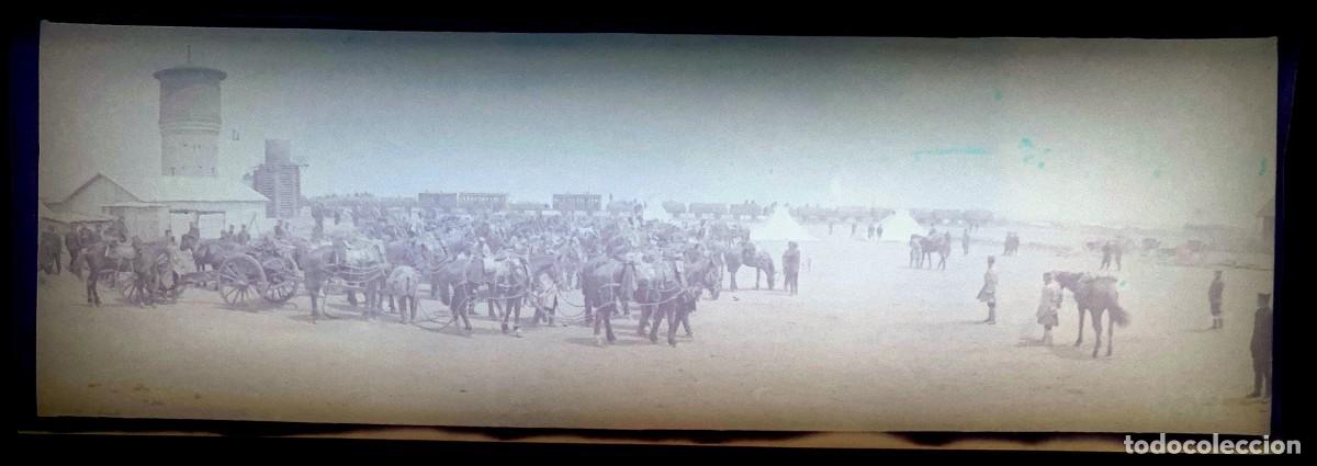 Militaria: Historica fotograf&iacute;a en negativo de la guerra ruso-japonesa 1904 1905, Manchuria, antigua y original