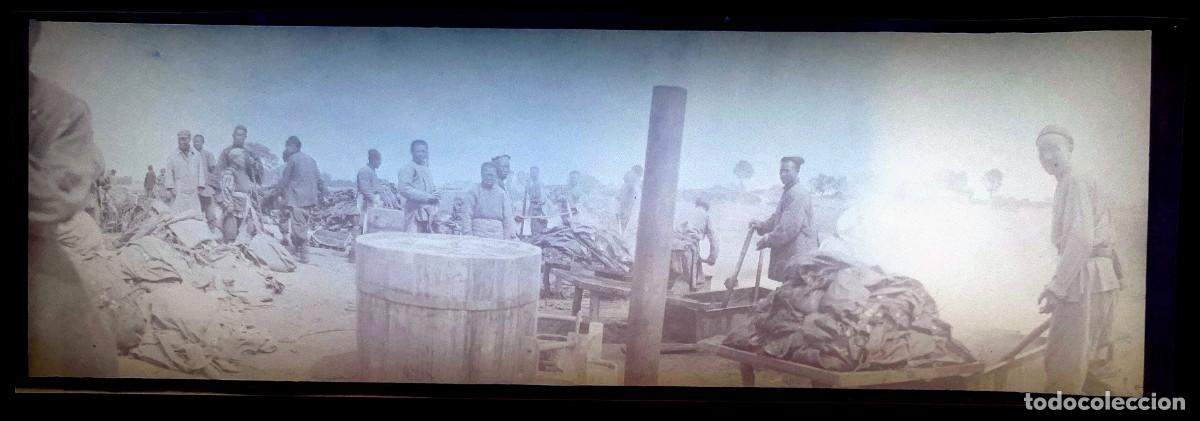 Militaria: Historica fotograf&iacute;a en negativo de la guerra ruso-japonesa 1904 1905, Manchuria, antigua y original