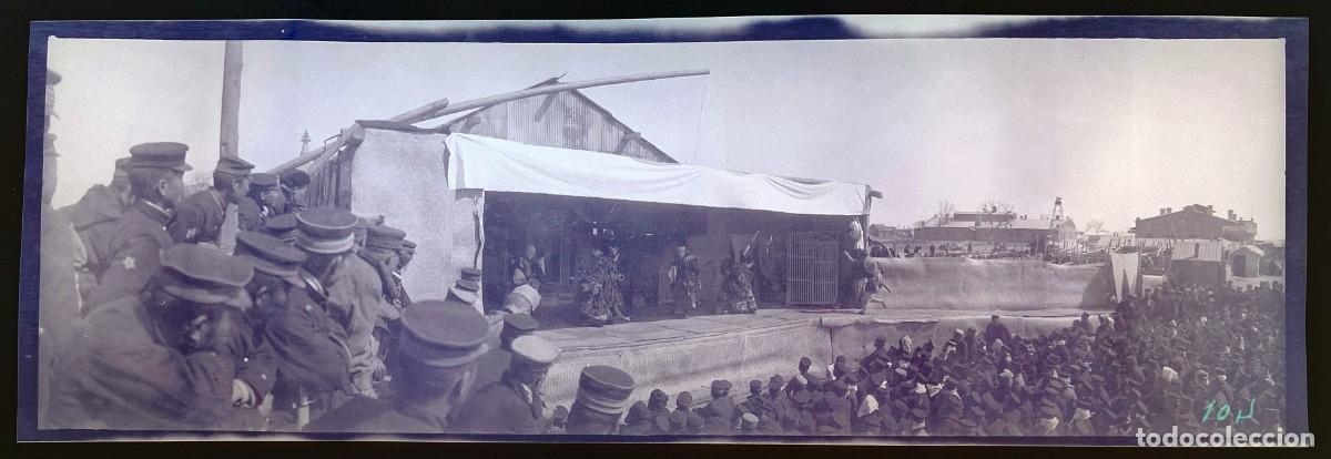 Militaria: Historica fotograf&iacute;a en negativo de la guerra ruso-japonesa 1904 1905, Manchuria, antigua y original