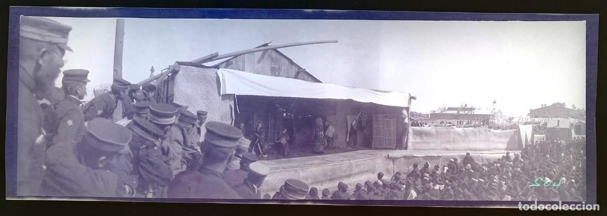 Militaria: Historica fotograf&iacute;a en negativo de la guerra ruso-japonesa 1904 1905, Manchuria, antigua y original