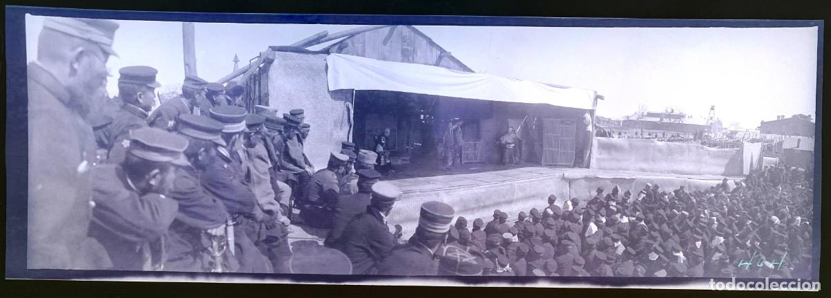 Militaria: Historica fotograf&iacute;a en negativo de la guerra ruso-japonesa 1904 1905, Manchuria, antigua y original